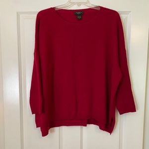 Lord & Taylor red cashmere sweater